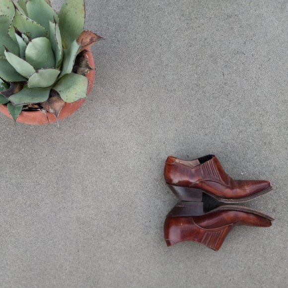 Vintage Handmade Mexican Ankle Boots